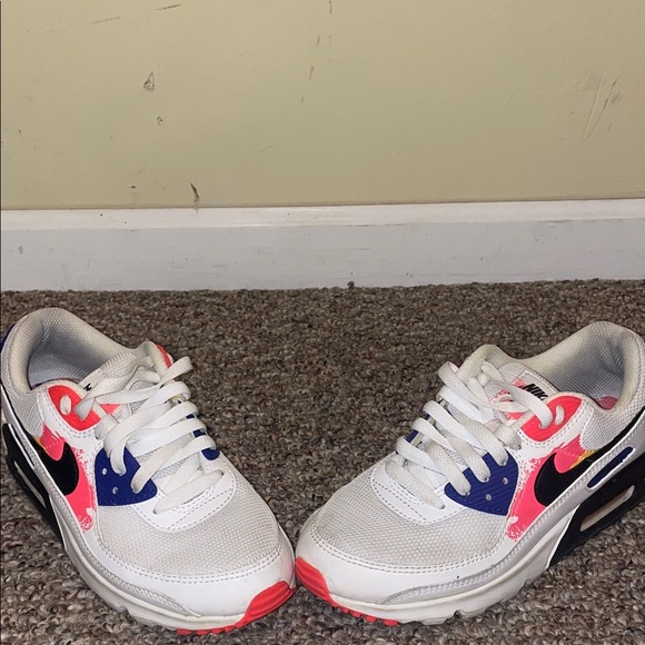 Womens Nike Air Max 90 Brushstroke Sneakers Shoes - Picture 4 of 10